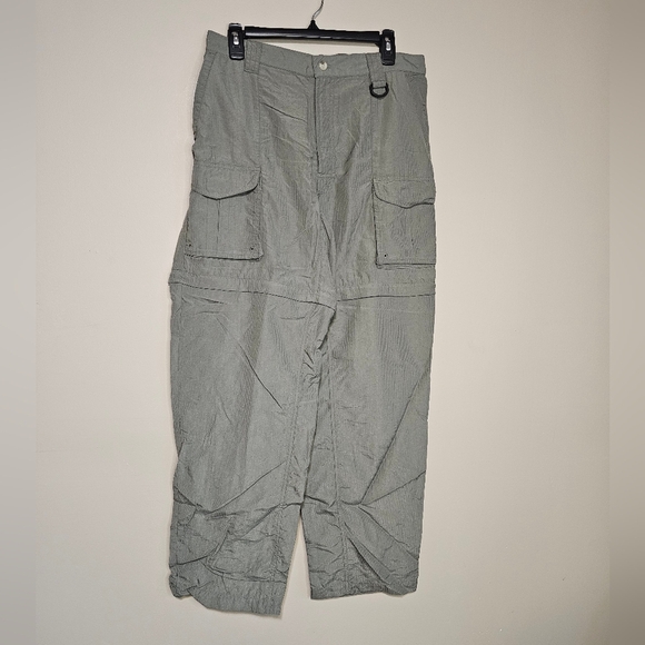 Vintage Columbia PFG Convertible Cargo Pants Men's Size Medium Olive Green - Picture 1 of 7
